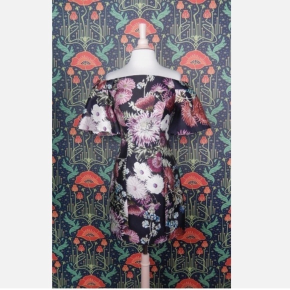 Keepsake The Label Stand Still Floral Off The Shoulder Dress - Picture 3 of 7